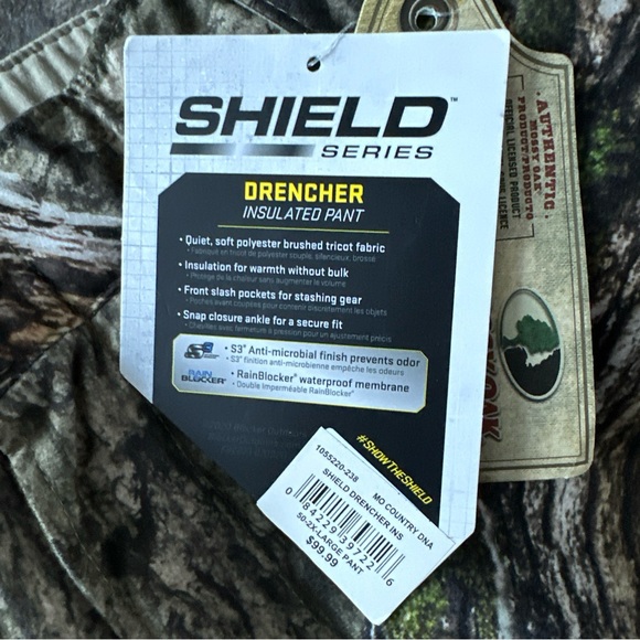 Shield Series Rain Blocker Drencher Camo Pant Fully Lined Men's 2XL - Picture 3 of 16